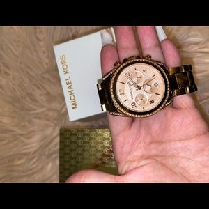 Michael Kors Gold and Rose Gold watch
